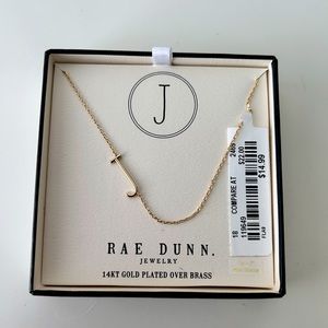 NWT Rae Dunn Gold Initial Necklace
